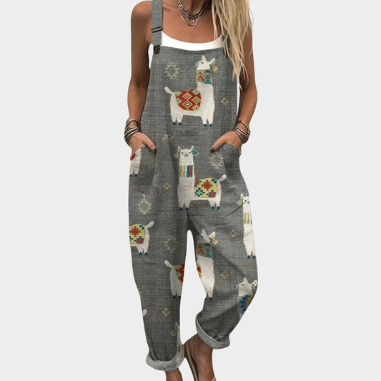 Comfortable Printed Dungarees