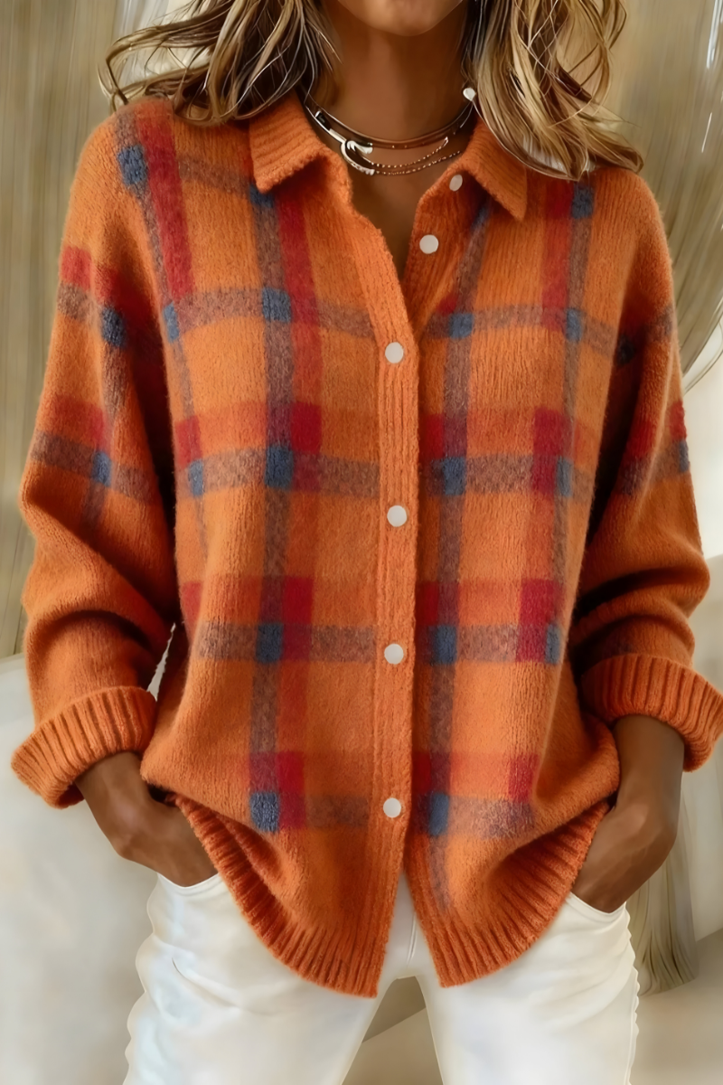 Aiza | Soft Check Cardigan