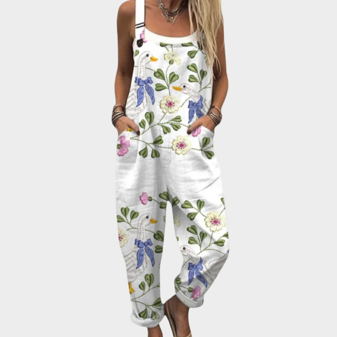Comfortable Printed Dungarees