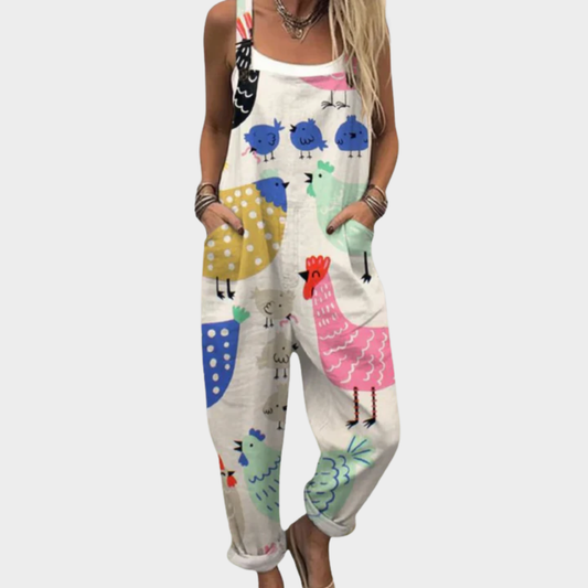 Comfortable Printed Dungarees