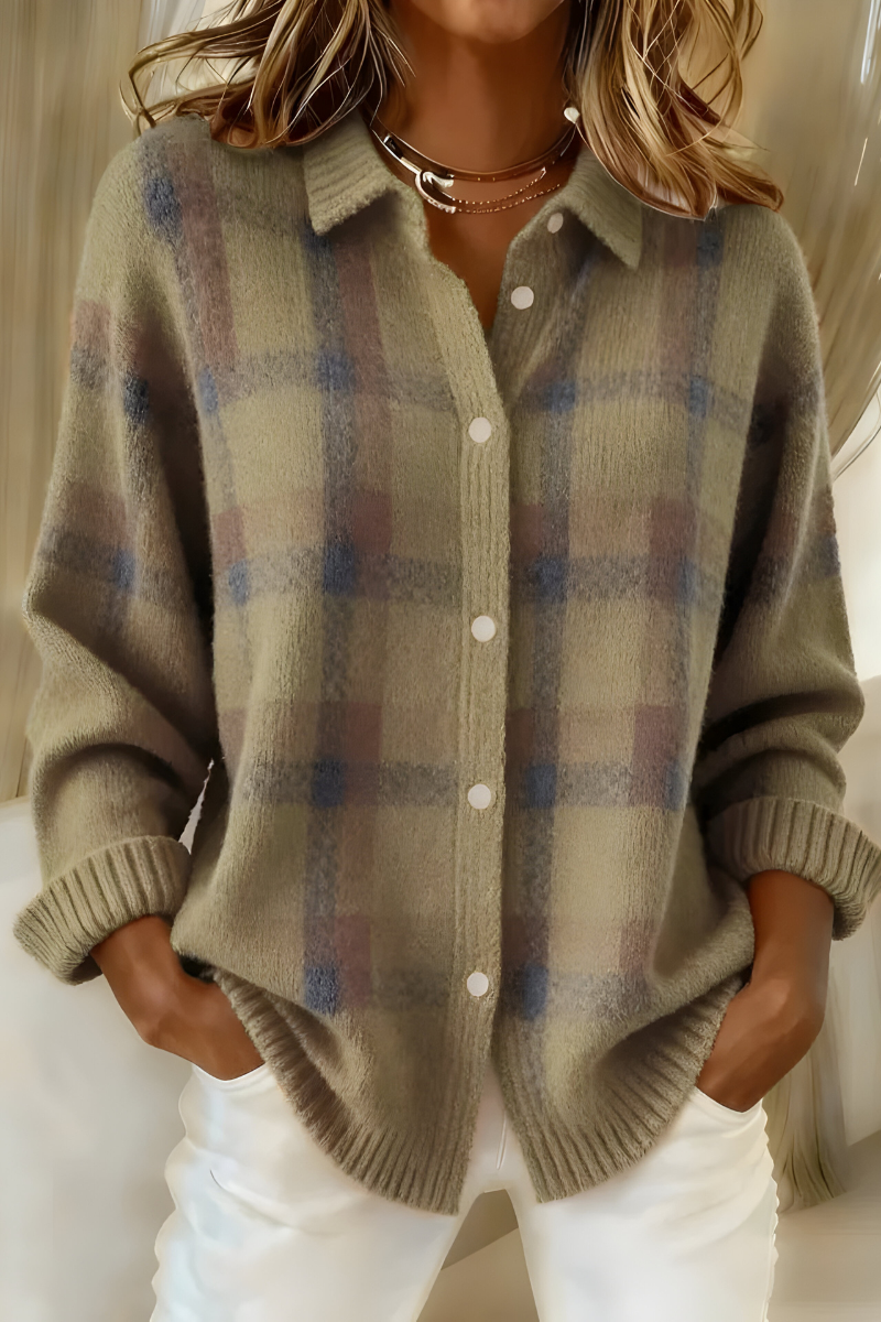 Aiza | Soft Check Cardigan