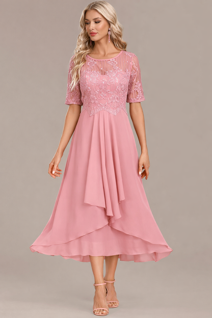 Elowen Navy Lace Midi Dress