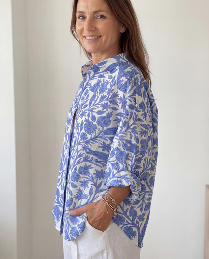 Isabella | Blue Garden Blouse